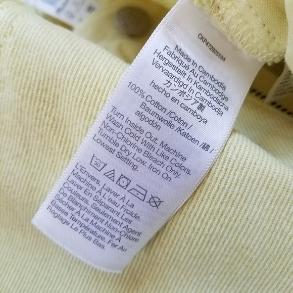 Madewell Baggy Straight Leg Jeans in Pale Daffodil - Picture 10 of 12